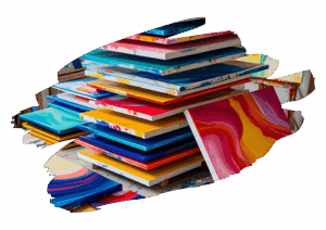 Symbolbild gestapelte Kunstwerke