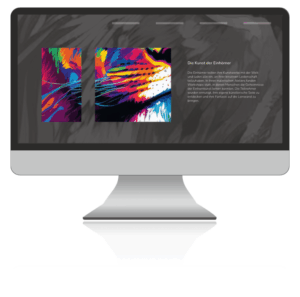 Monitor Kunst-Website